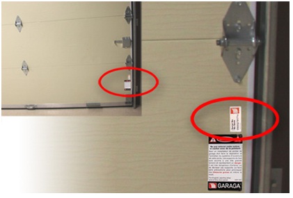 Numéro de série de votre porte de garage Garaga